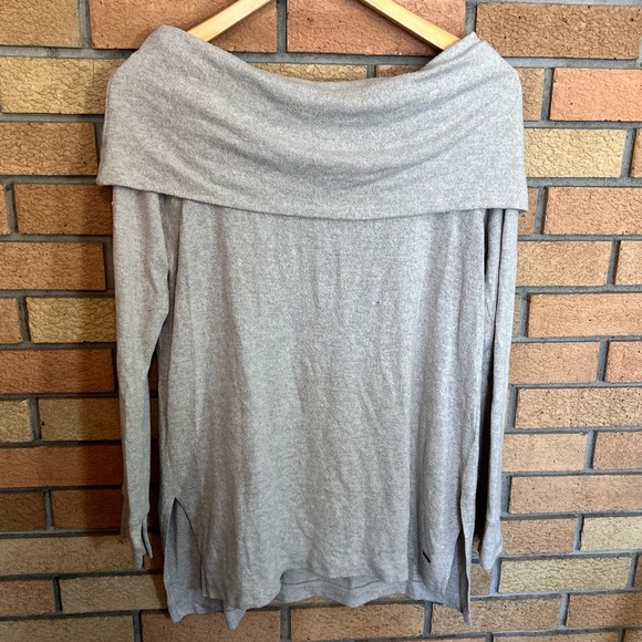 Lucky Brand Off the Shoulder Knit Sweater Beige Size Small - Picture 1 of 9